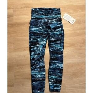 NWT Lululemon Train Times 7/8 Pant Sz 6 High Rise Running Leggings Blue